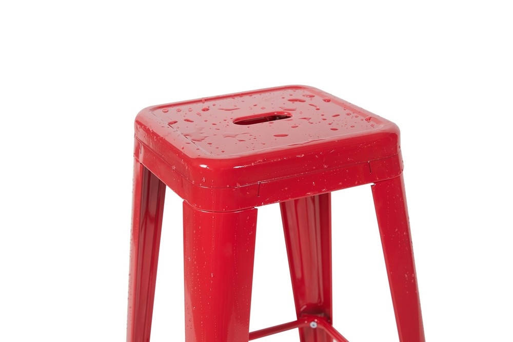 30 Inch Counter Height Stool, Backless Metal Bar Stools Set of 2, Non-Stackabl