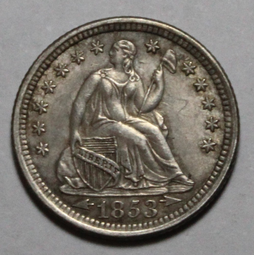 1853 Seated Half Dime DU322