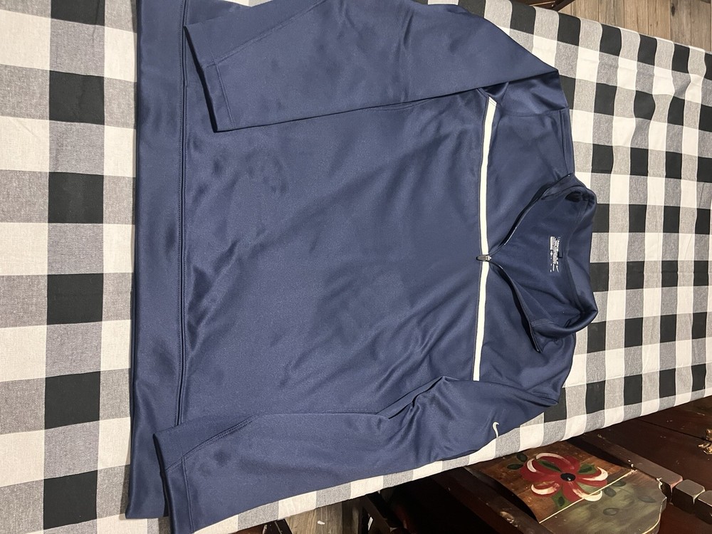 Nike Tour Performance Therma Fit Half Zip Pullover Golf Jacket Size XL Nice Navy