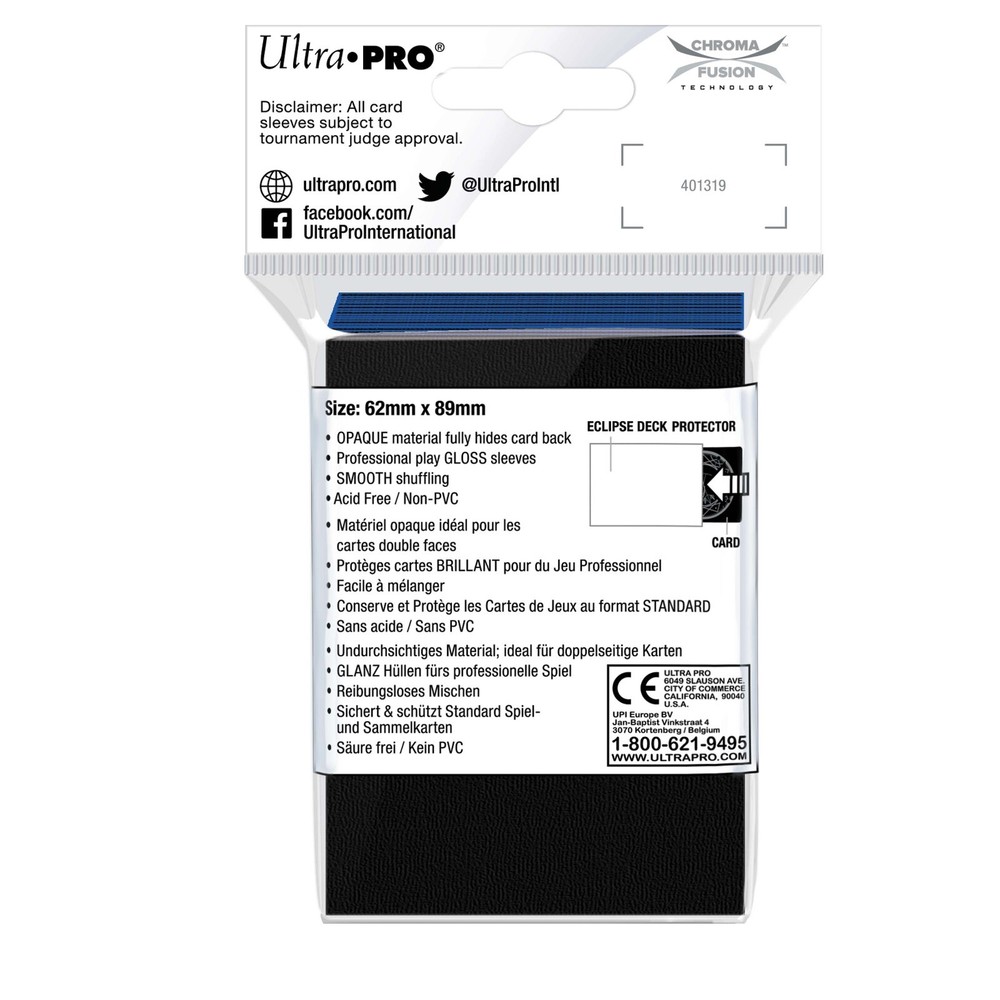 (60) Ultra Pro Eclipse PRO GLOSS PACIFIC BLUE Small Deck Protector Card Sleeves