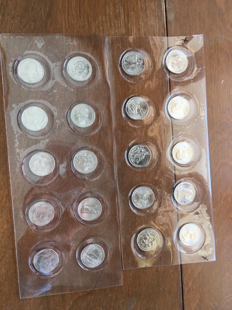 America the beautiful US 2012,2013 quarters different mint marks uncirculated //
