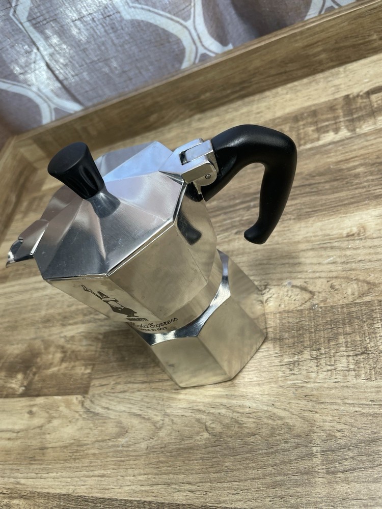 Bialetti Moka Express 1 Cup / 2Oz. 60ml Espresso Maker - Silver Complete Tested