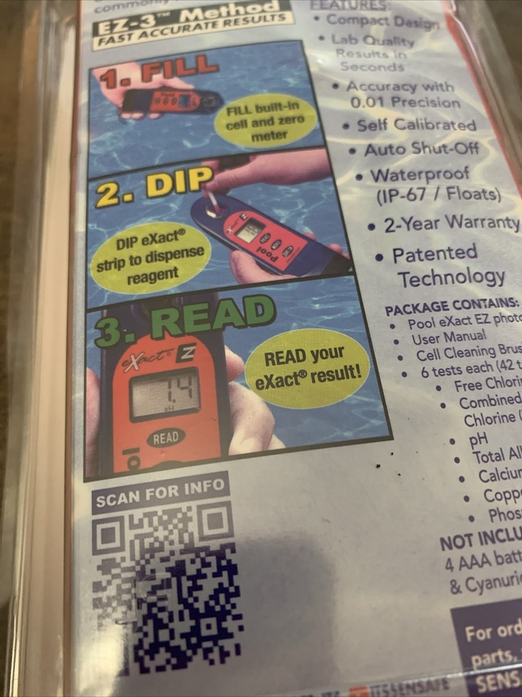 Pool Exact Z - Digital Water Testing 486201 Pool Test Kit