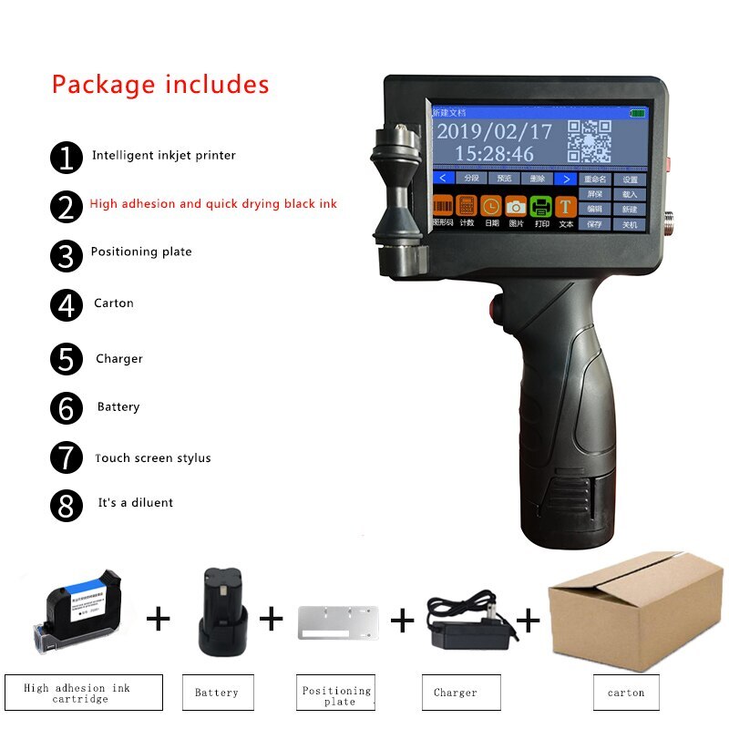 Hand-held Inkjet Printer Auto Conveyor Intelligent Printer Production Date