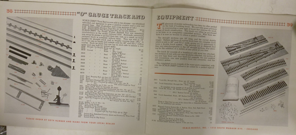 RARE 1937? Scale-Craft Trains Catalog