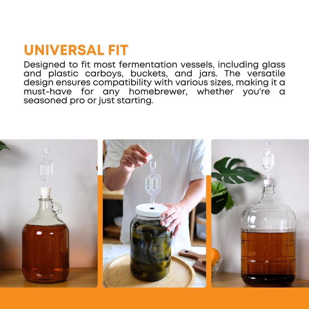 Fastrack Twin Bubble Airlock & Carboy Bung (2-Pack)