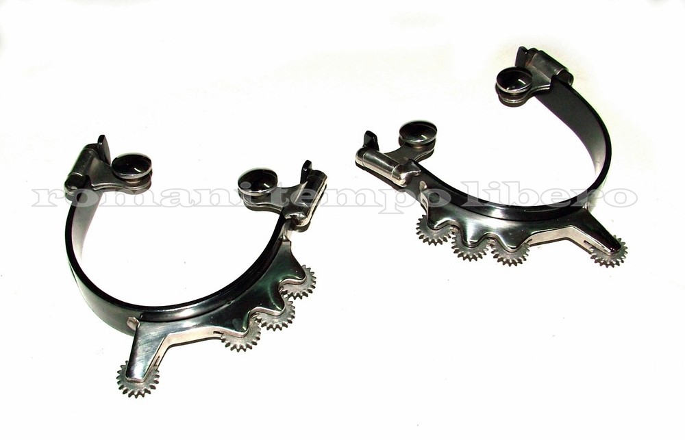 SPERONI WESTERN DA BARREL CON ROTELLE ORIZZONTALI