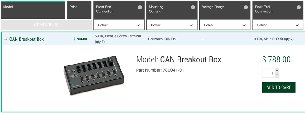 National Instruments NI CAN Breakout Box