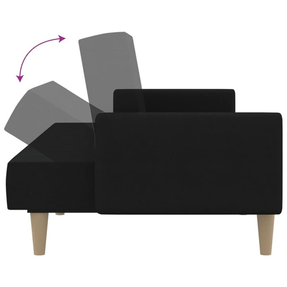 Bowery Hill Modern / Contemporary Sofa Bed in Black Polyester