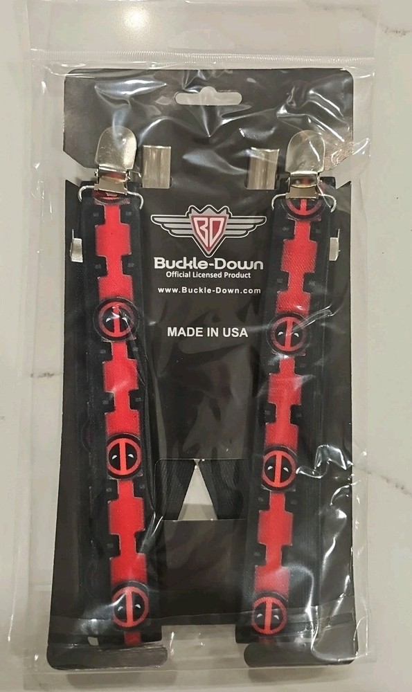 Buckle Down Deadpool Suspenders One Size
