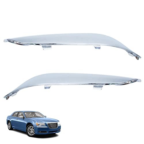 2PCS Front Bumper Molding Chrome Trim Left and Right Replacement for 2011 2012