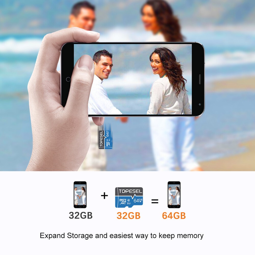 5/10Pack 64GB Micro SD Card SDXC SDHC Class10 Memory Cards Adapter for Camera