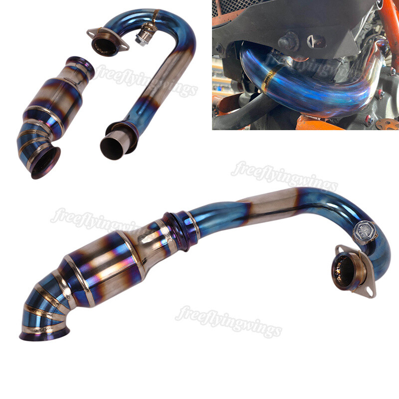Titanium Header System Exhaust Link Pipe Modified For Duke 250 390 RC390 2017-20