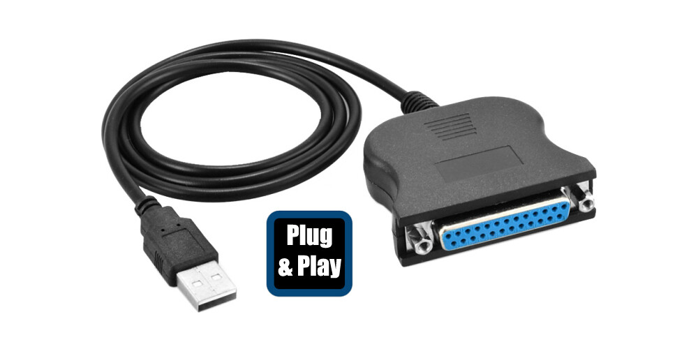Virtual Parallel Printer Port To USB I/O Adapter Cable ║ for Printer Use Only