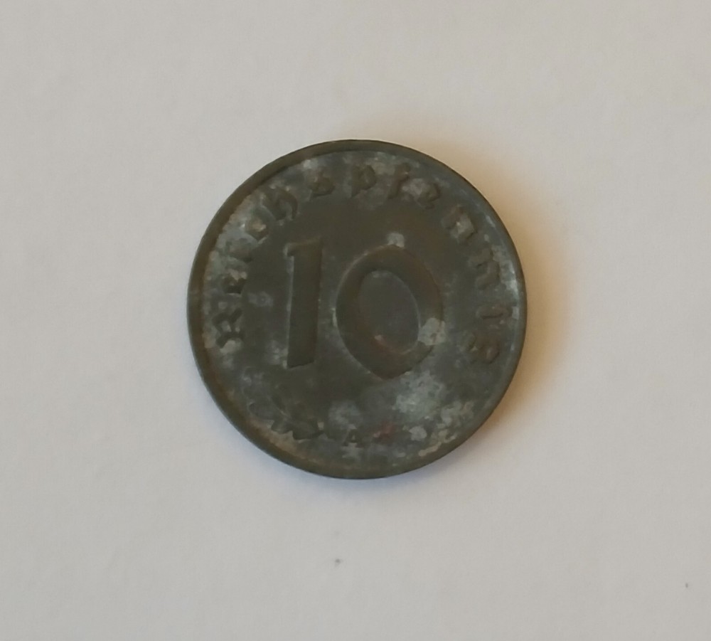 Complete Small Denomination 3rd Reich Zinc Coin Set And Stamp