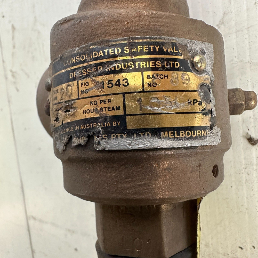 MACK Dresser 20mm Steam Gear Pressure Reducing Safety Valve PRV VRR880 Bronze