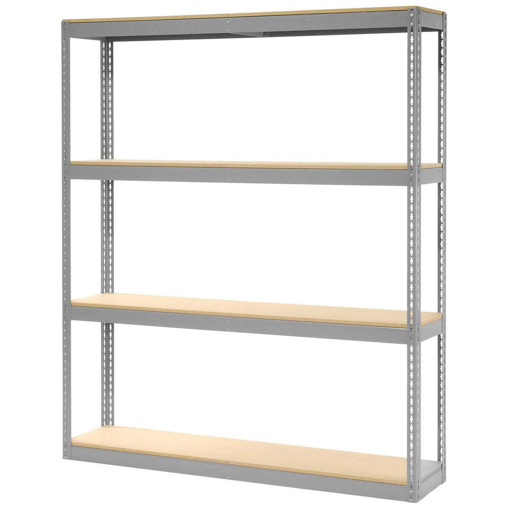 Record Storage Rack Without Boxes 72"W x 15"D x 84"H Gray