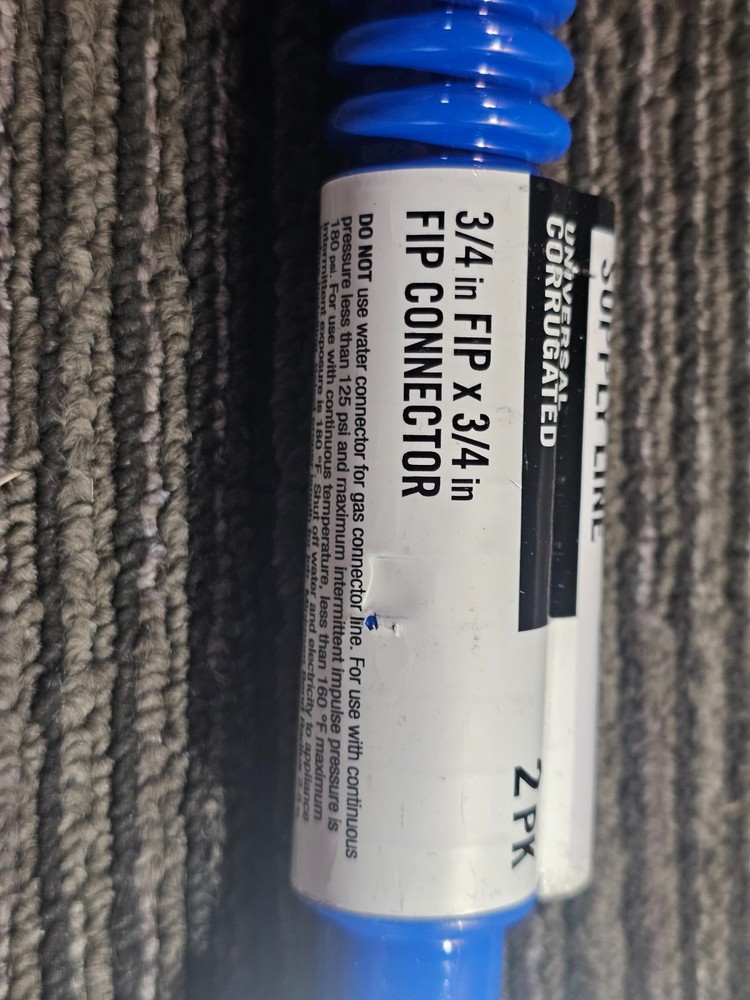 (QTY 2)Everbilt 1003 421 153 3/4"x3/4"x24" Water Heater Connector Corrugated