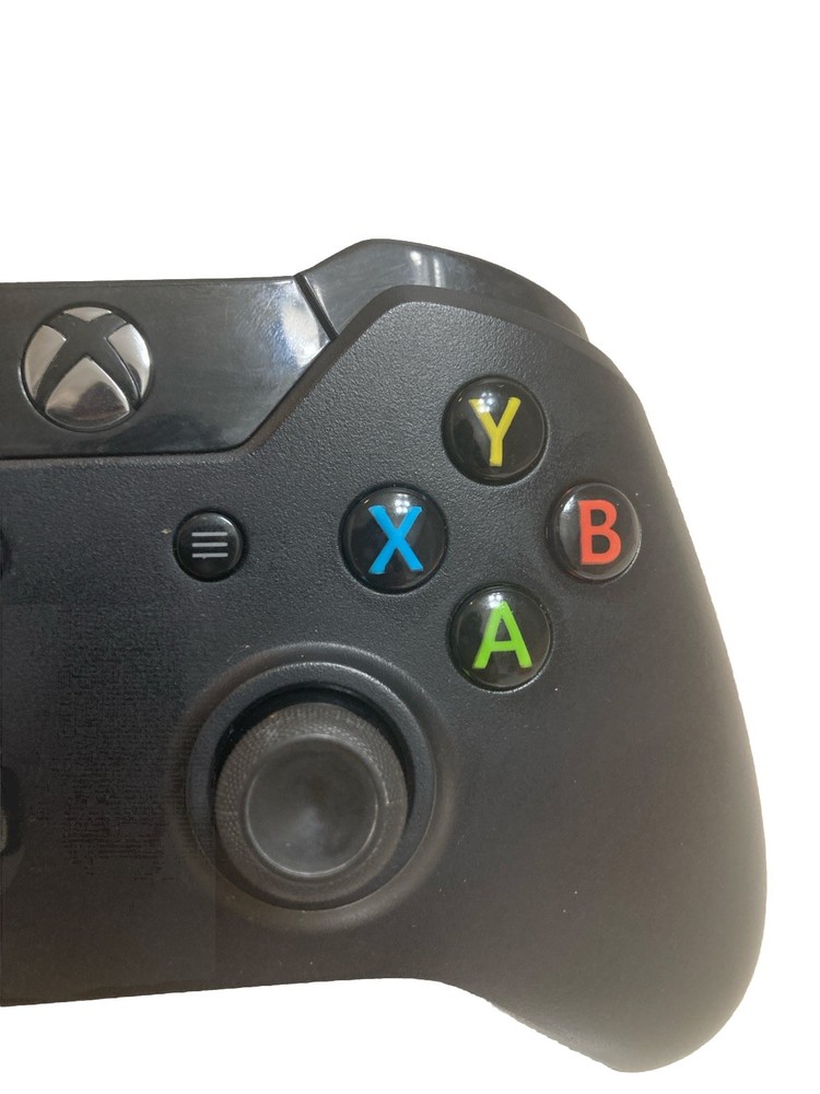 Xbox One Wireless Controller 1537 Black Working Tested & Cleaned W/ Backplate