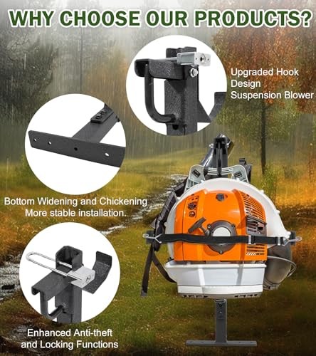 Backpack Blower Rack for Trailers Universal Storage Holder with Adjustable