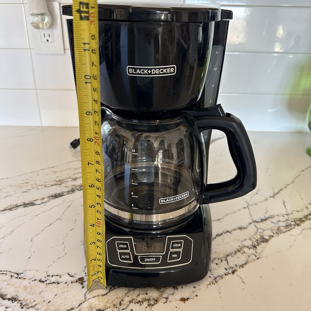 Black + Decker CM1100B 12 Cup Programmable Coffeemaker, Black