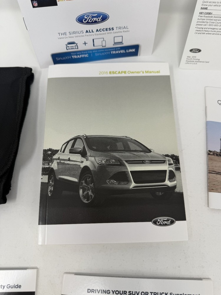 2016 Ford Escape Owners Manual OEM Set