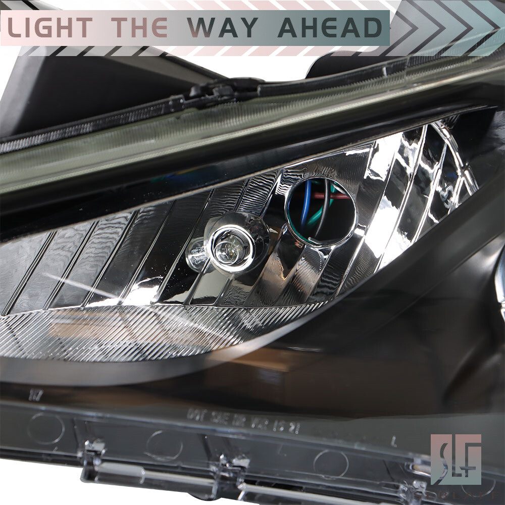 For Hyundai Sonata 2011-2014 Projector Headlights Assembly Pair Black Housing