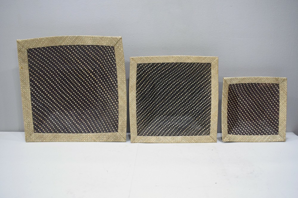 Baskets Indonesian Brown/White Stacking Trays