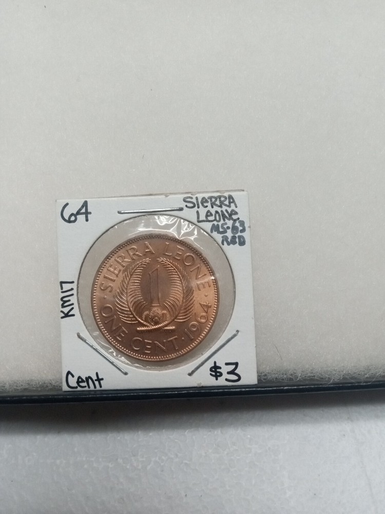 SIERRA LEONE One Cent 1964 UNC