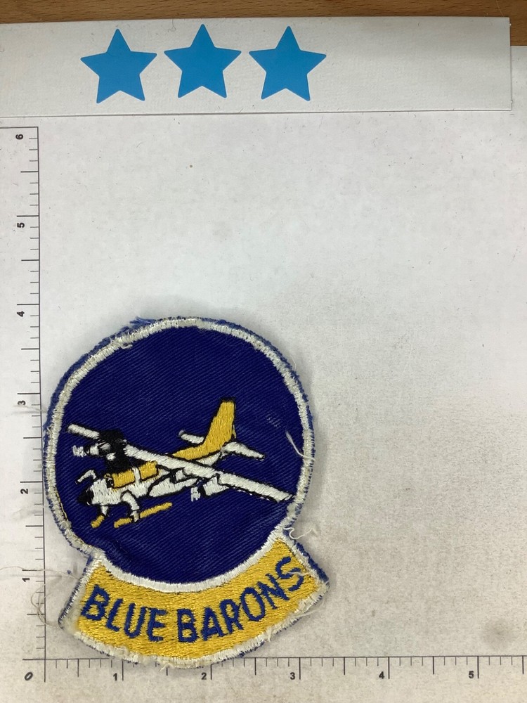 VINTAGE USAF BLUE BARONS SQUADRON PATCH