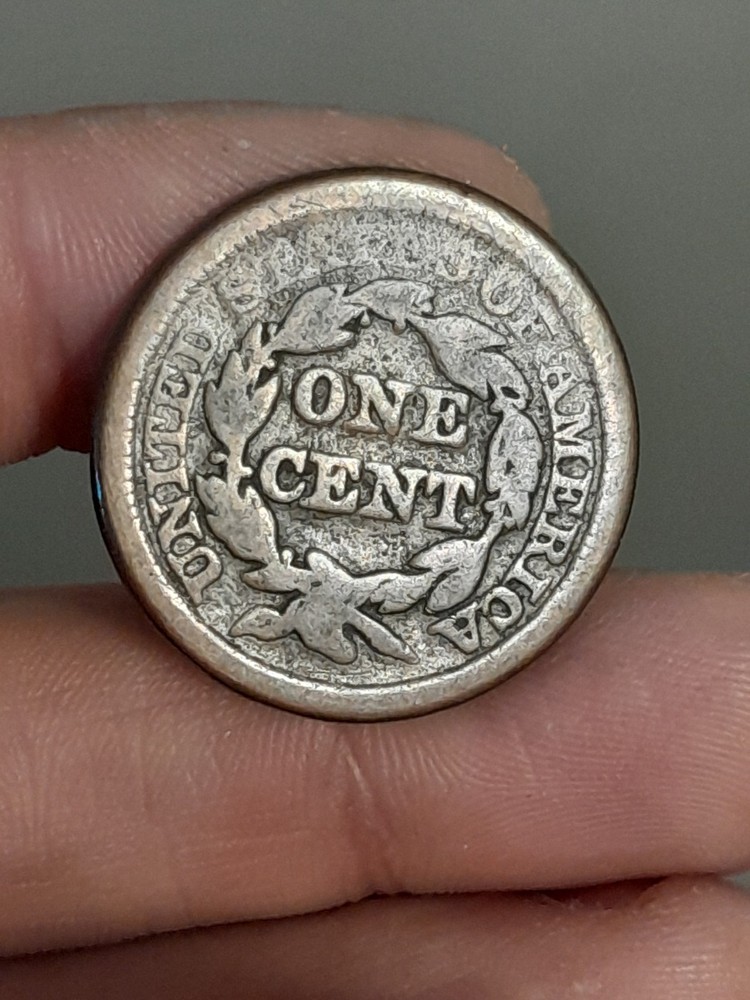 1850 Braided Hair Large Cent #2