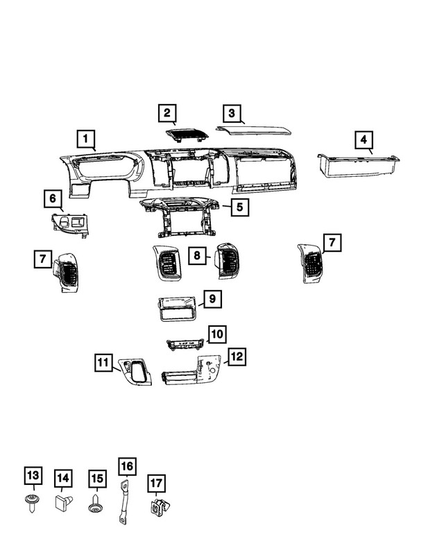 Genuine Mopar Bin Bumper 6106944aa