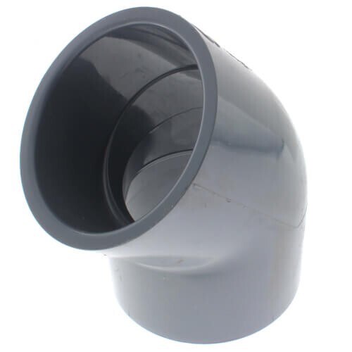 CPVC Plastic 45-Degree Elbow 2" Schedule 80 Socket x Socket End Pipe Fitting