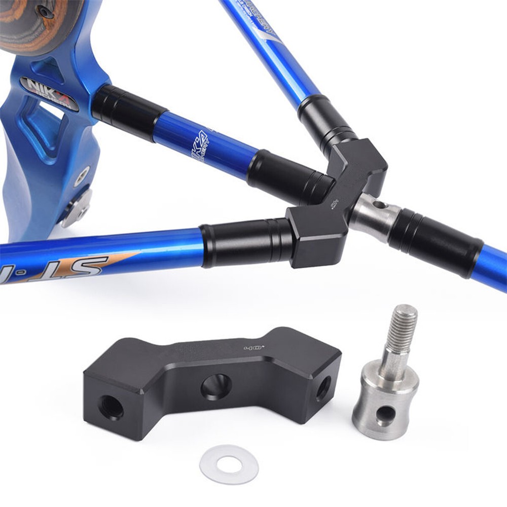 V-Bar Mount, Fixed Aluminum Archery Recurve Bow Stabilizer,Black