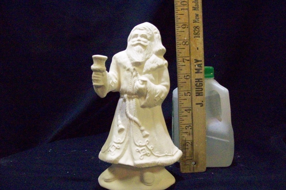 ceramic bisque ready to paint Santa with Bell