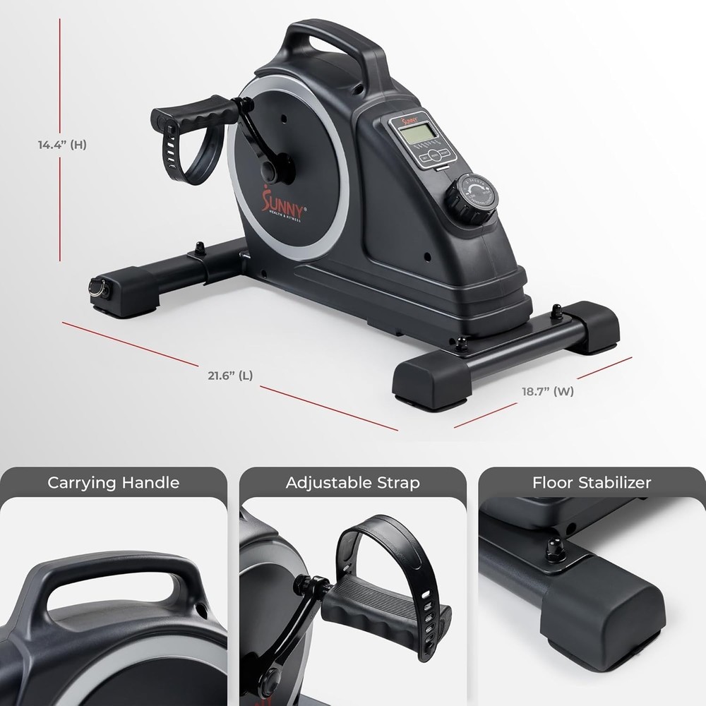 Smart Dual Function Under Desk Pedal Exerciser - Explore with Free SunnyFit App