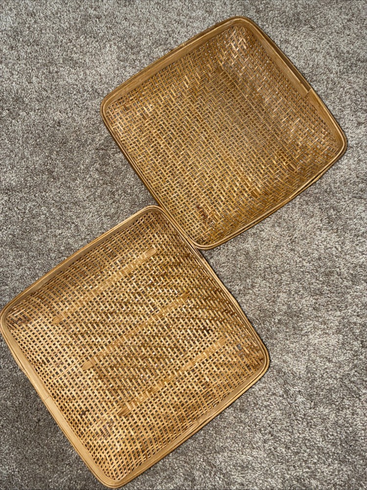 Woven Baskets Wall Decor, 10”x10”