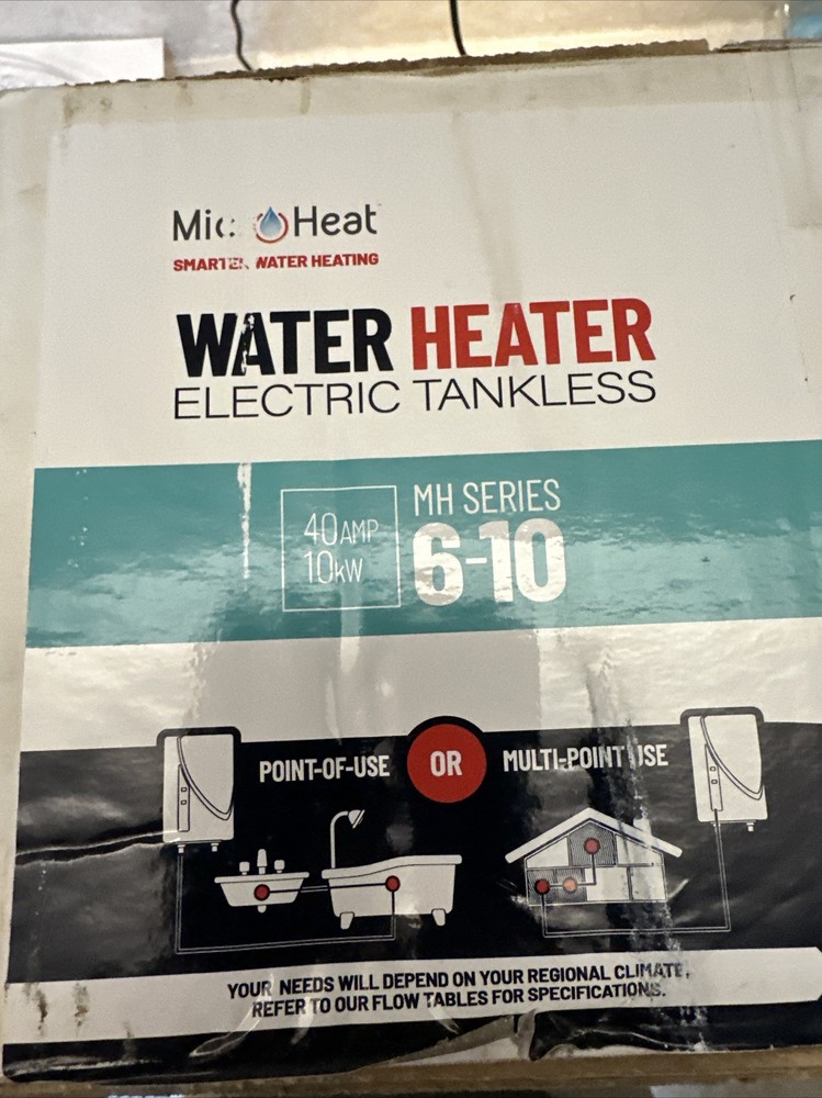 JVIS Micro-Heat MH SERIES 6-10 Smart Tankless Electric Water Heater 240V 40A