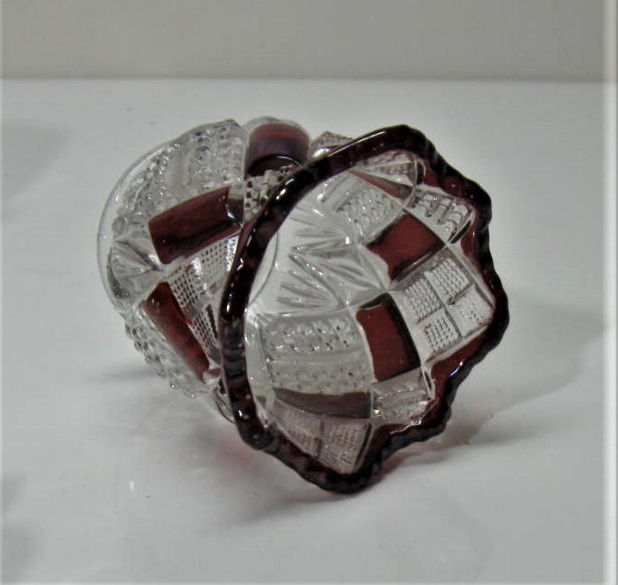 EAPG *** ruby stained = EUREKA TOOTH PICK NEAR MINT BY McKEE GLASS