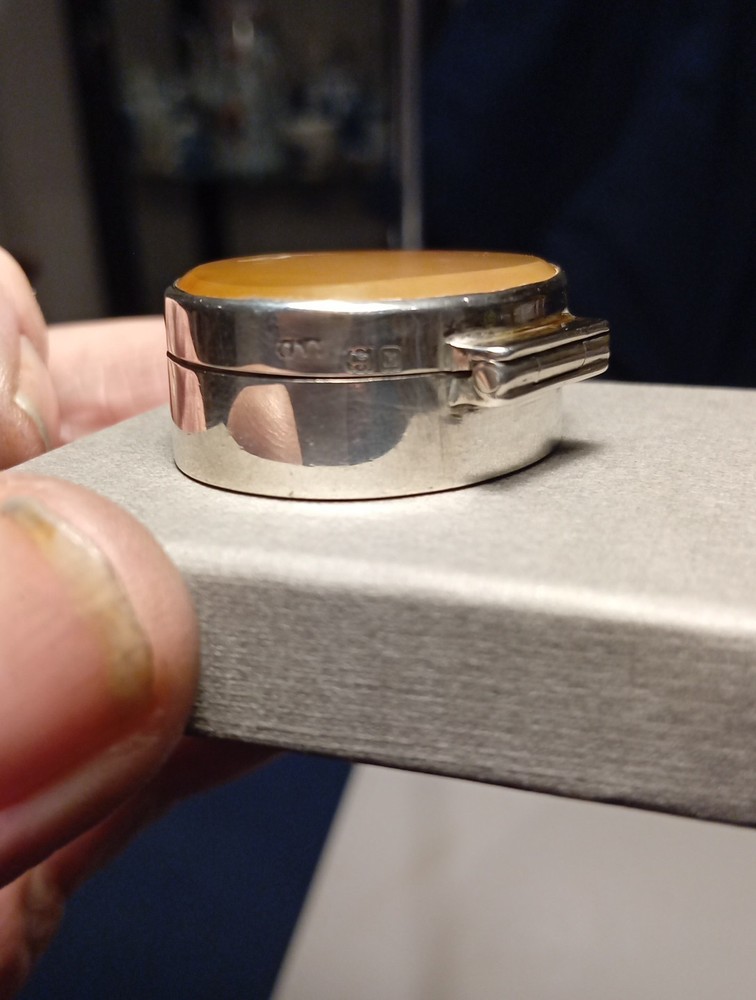 Solid Silver Edwardian Snuff Box Full Hallmarks