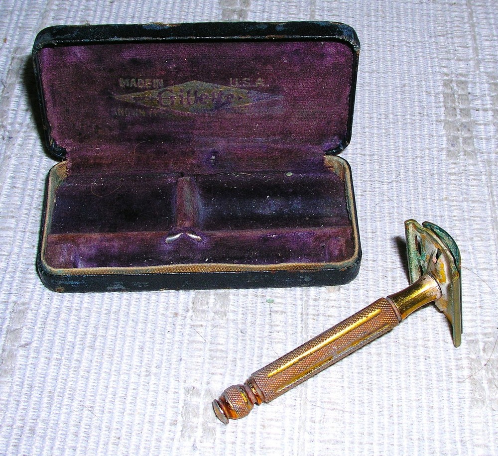 Antique Gillette Shaving Razor Kit