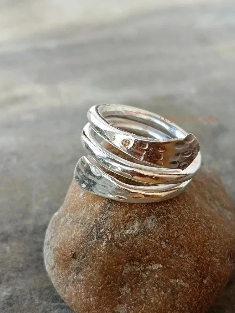 Solid 925 Sterling Silver, Wrap Ring, Arthritis Thumb Ring, Adjustable All size