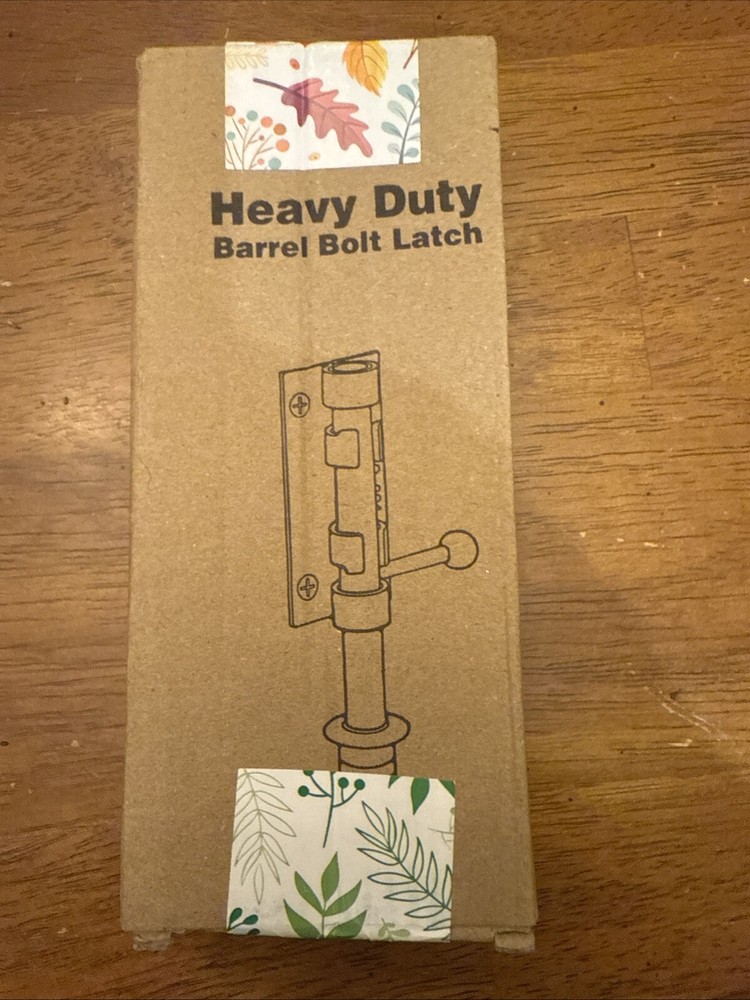 Barrel Bolt Latch, 6.3" Heavy Duty Gate Latch Solid Stainless Steel Bolt Lock