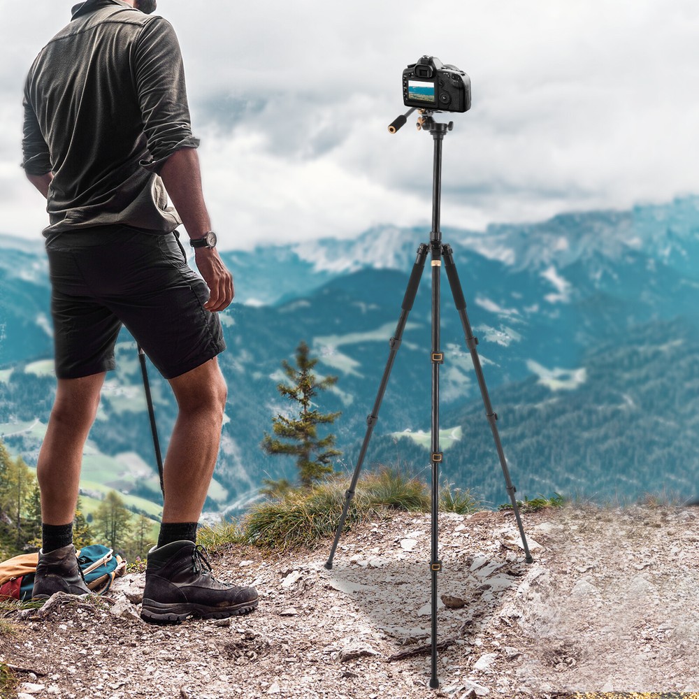 Stabilized Clamping Head Photography Tripod Load 17.64lbs +Head Precision Tripod