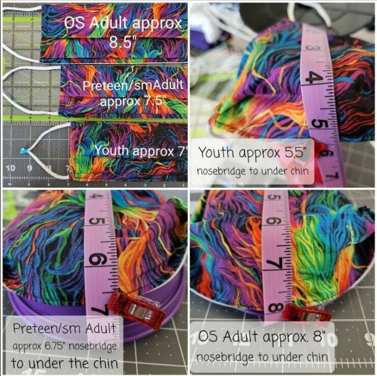 Character Face Mask | 100% Cotton | Adjustable | Machine Washable-Dryable