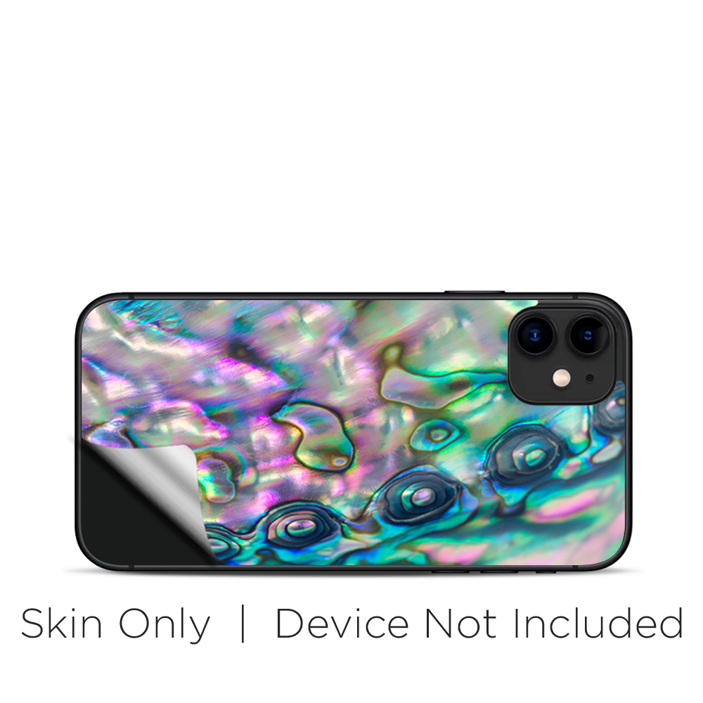 Skins Decal Wrap for Apple iPhone 11 - Abalone shell pink green blue opal