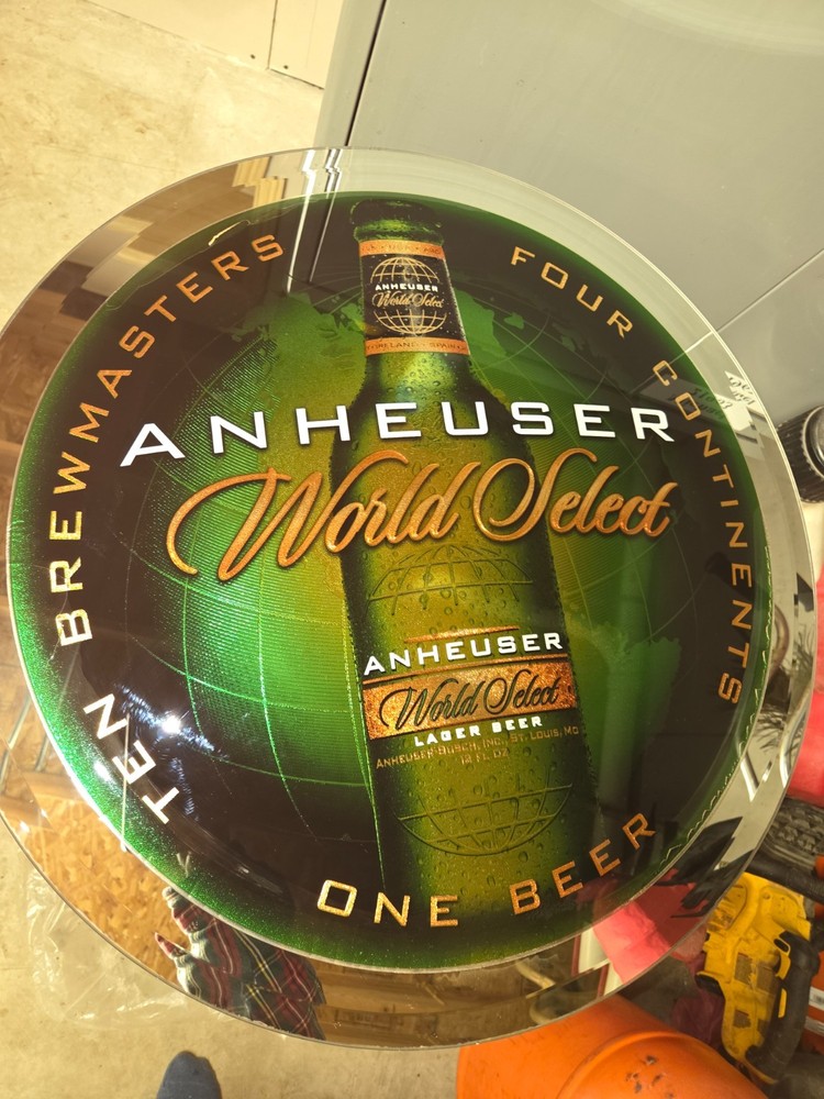 2002 Anheuser - Busch World Select Beer Glass Mirror
