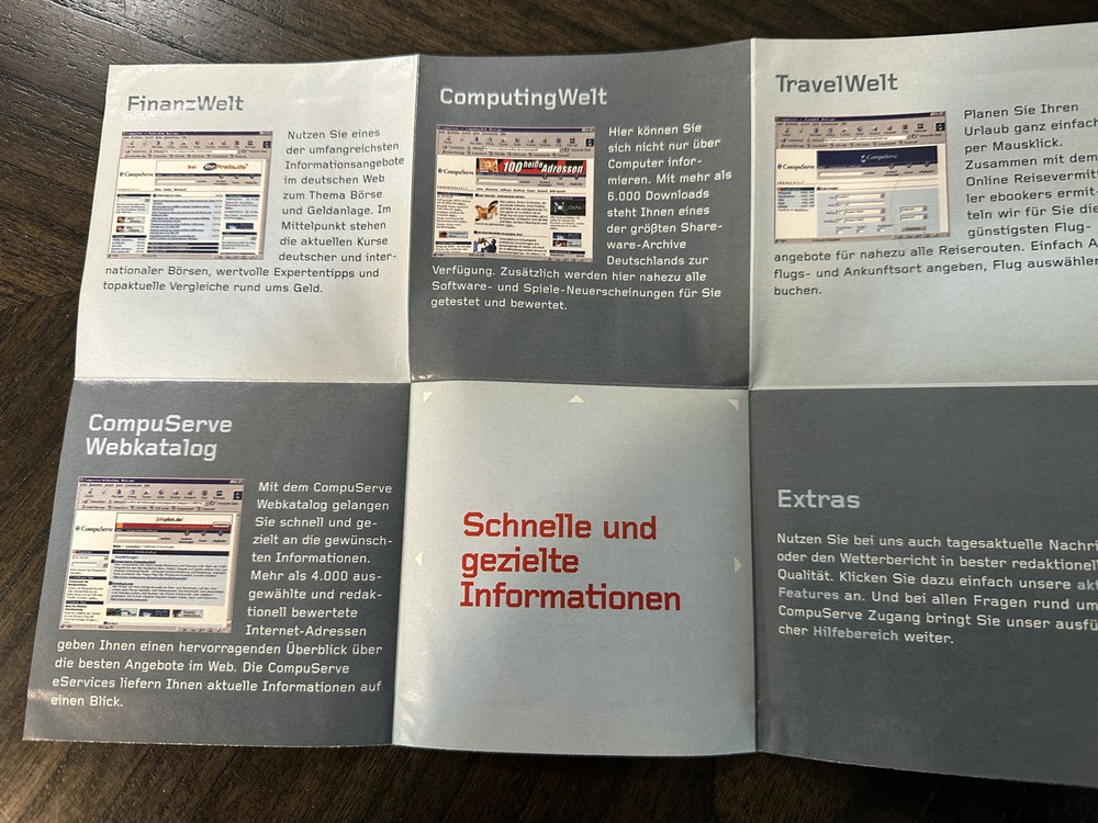 CompuServe 2000 GERMAN LANGUAGE PC Internet Software Vintage