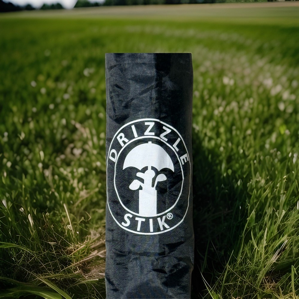 DrizzleStik Flex- Golf Club Umbrella Black/White