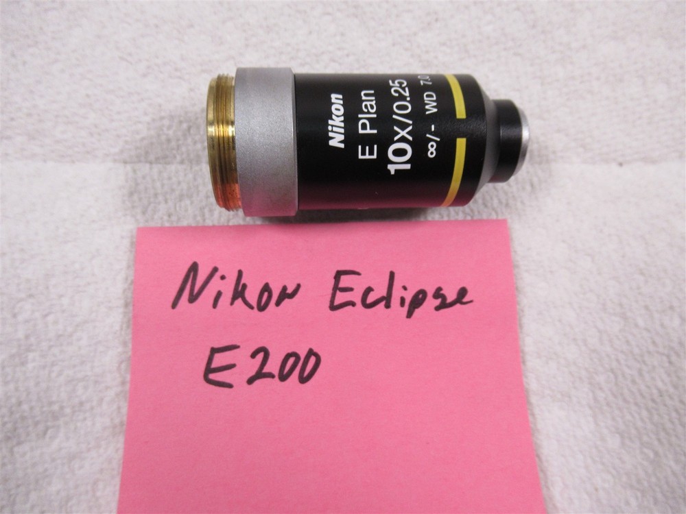 Nikon E Plan 10x Microscope Objective Lens Eclipse Series Brightfield Microscopy
